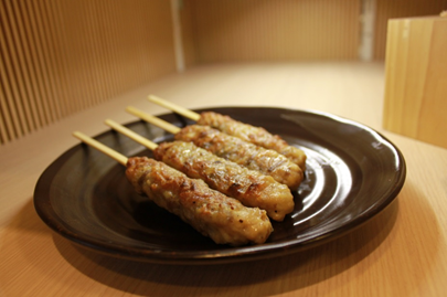 Tsukune (Chicken Meat Loaf) with Cow Tongue
